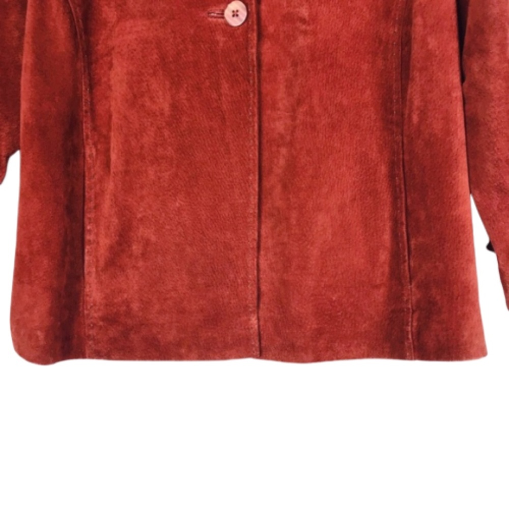 Coldwater Creek Rust Orange Leather Jacket - Picture 5 of 8